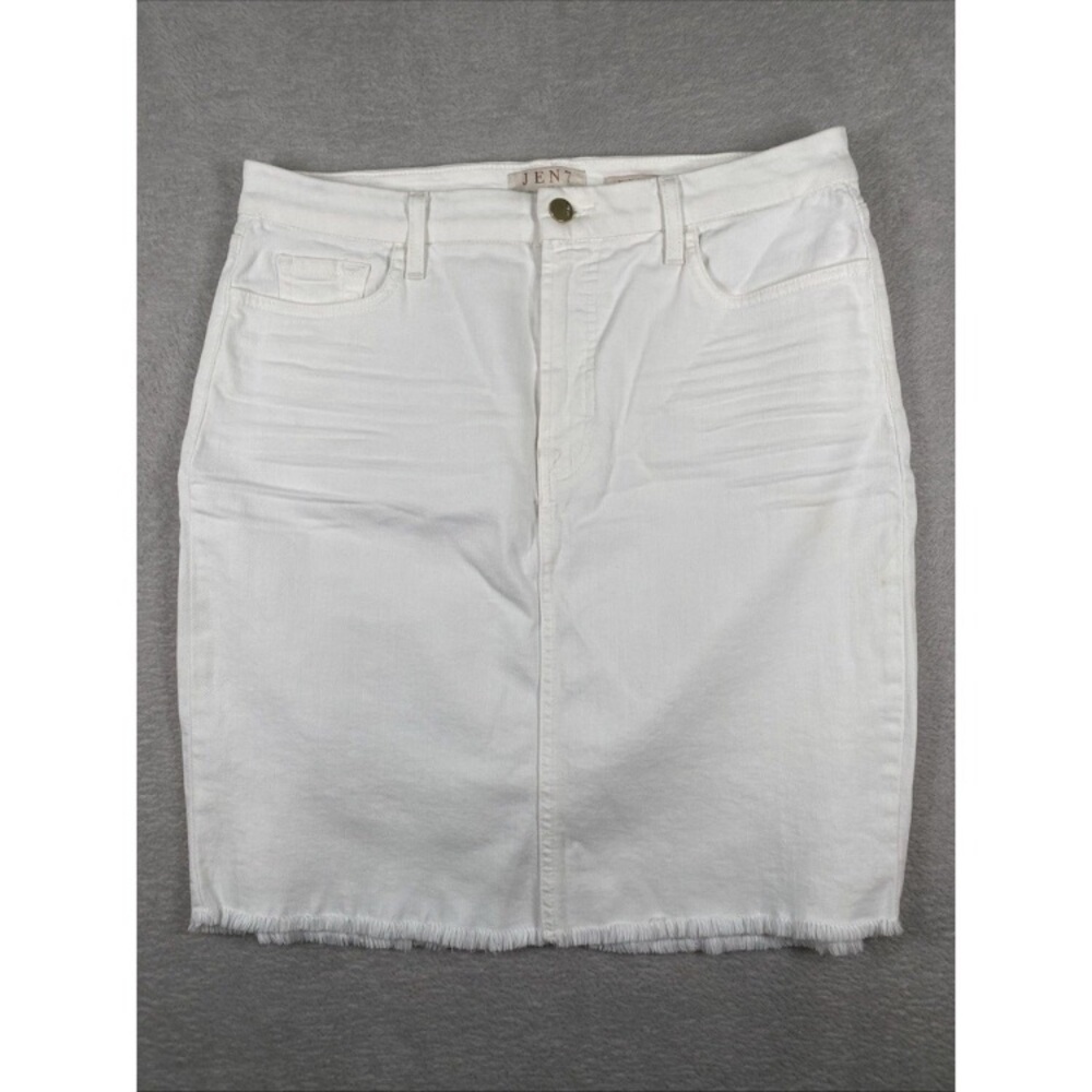 Jen 7 by 7 for All Mankind white denim skirt